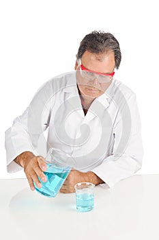 Lab Technician with safety glasses