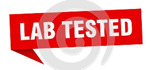 lab tested banner. lab tested speech bubble.