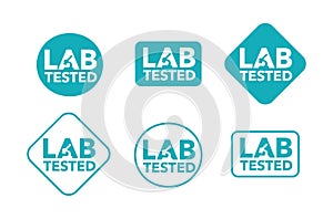 Lab tested sign - microscope intergated in word