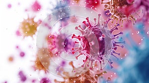 From Lab to Canvas: Vibrant Virus Particles in Microstock Artistry