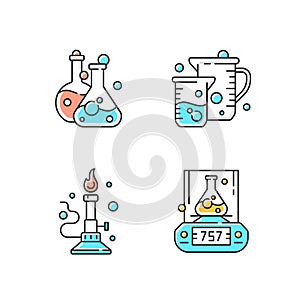 Lab tools RGB color icons set