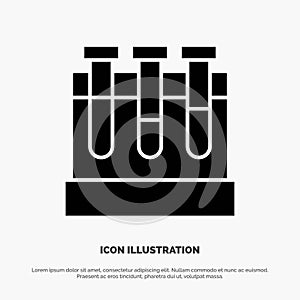 Lab, Tubs, Test, Education solid Glyph Icon vector