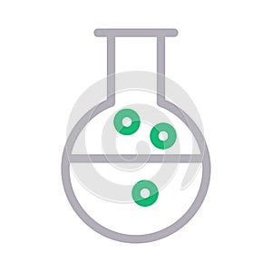 Lab thin line color vector icon