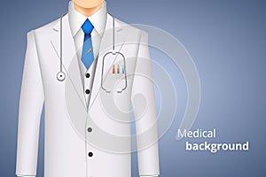 Lab white coat medical background