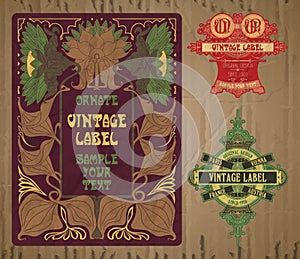 Label Art Nouveau