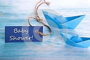 Label with Baby Shower photo