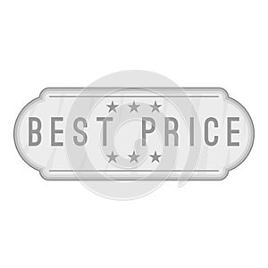 Label best price icon, monochrome style