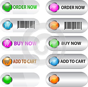 Label/button set for ecommerce