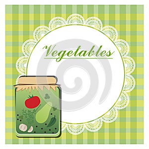 Label for canned vegetables