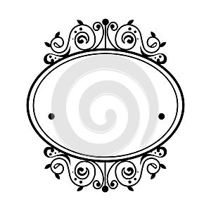 Label cicular victorian style