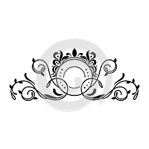 Label cicular victorian style