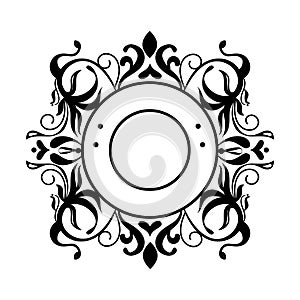 Label cicular victorian style