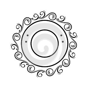 Label cicular victorian style