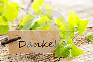 Label with danke!