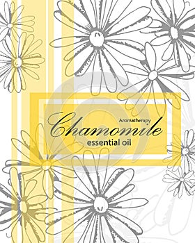 Label for essential oil of chamomile