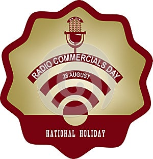 Label for holiday Radio Commercials Day