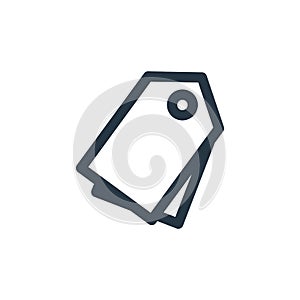 label icon vector from user interface concept. Thin line illustration of label editable stroke. label linear sign for use on web