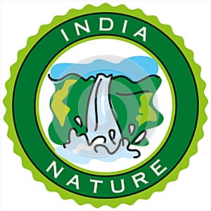 Label of india nature,enviornmental concept
