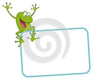 Label - joyful frog photo