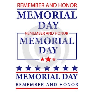 The label for memorial day holiday concept vector image