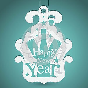 Label for New Year greetings