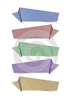 Label recycled paper craft for make note stick