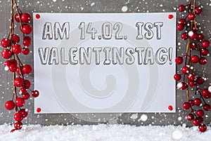 Label, Snowflakes, Decoration, Valentinstag Means Valentines Day photo