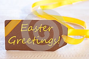 Label With Text Easter Greetings