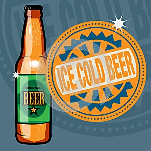 Label with the text Ice Cold Beer