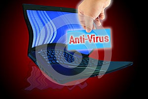 A label to write the word 'Anti-Virus'.
