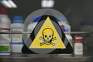 Label toxic chemicals photo