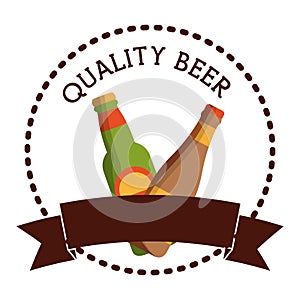 label two bottles beer quality banner