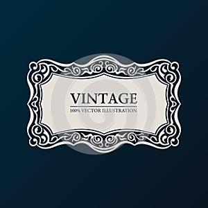 Label vector framework. Vintage banner decor