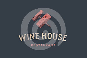 Label of wine restaurant