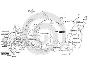 Federal Map of Russia photo