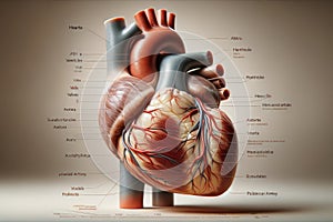 Labeled Human Heart Anatomy