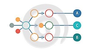 Labeled Process Flow Diagram with Steps, vector design Generative AI