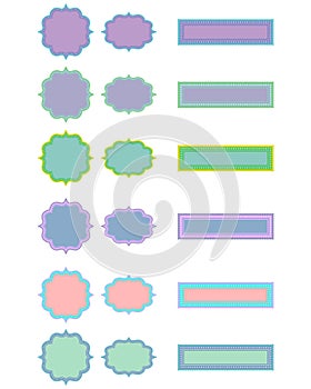 Labels Banners Journal Text Box Frames