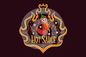 Labels for Hot Sauce Bottles Vector