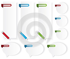 Labels stickers bubble speech illustration