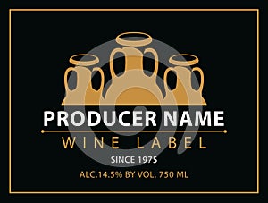 Labels for wine with grapes
