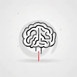 labirint brain vector lamp icon left and right