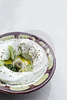 Labneh fresh lebanese cream cheese dip snack food dip