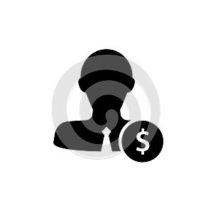 Labor cost silhouette icon