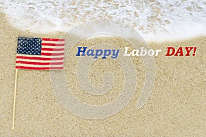 Labor day background on the beach