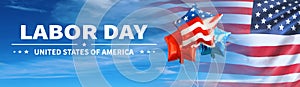 Labor Day Background . USA National holiday. 3d illustration