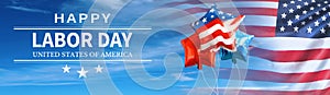 Labor Day Background . USA National holiday. 3d illustration