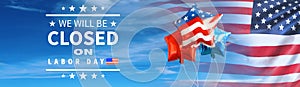 Labor Day Background . USA National holiday. 3d illustration
