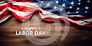 Labor day banner. Happy Labor Day greeting banner, usa flag. Happy Labor Day greeting banner. America flag.