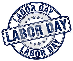 labor day blue stamp